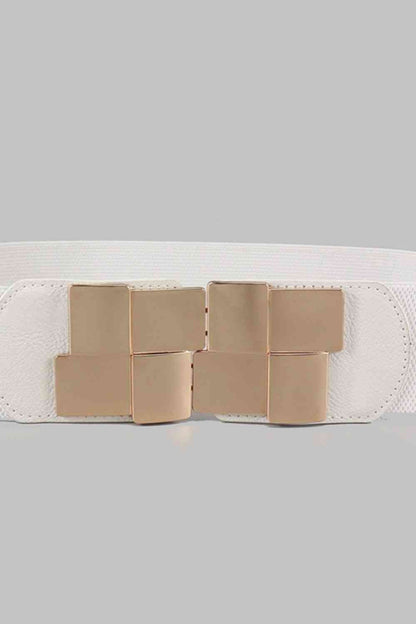 Geometric Buckle Elastic Wide Belt - Munsieur