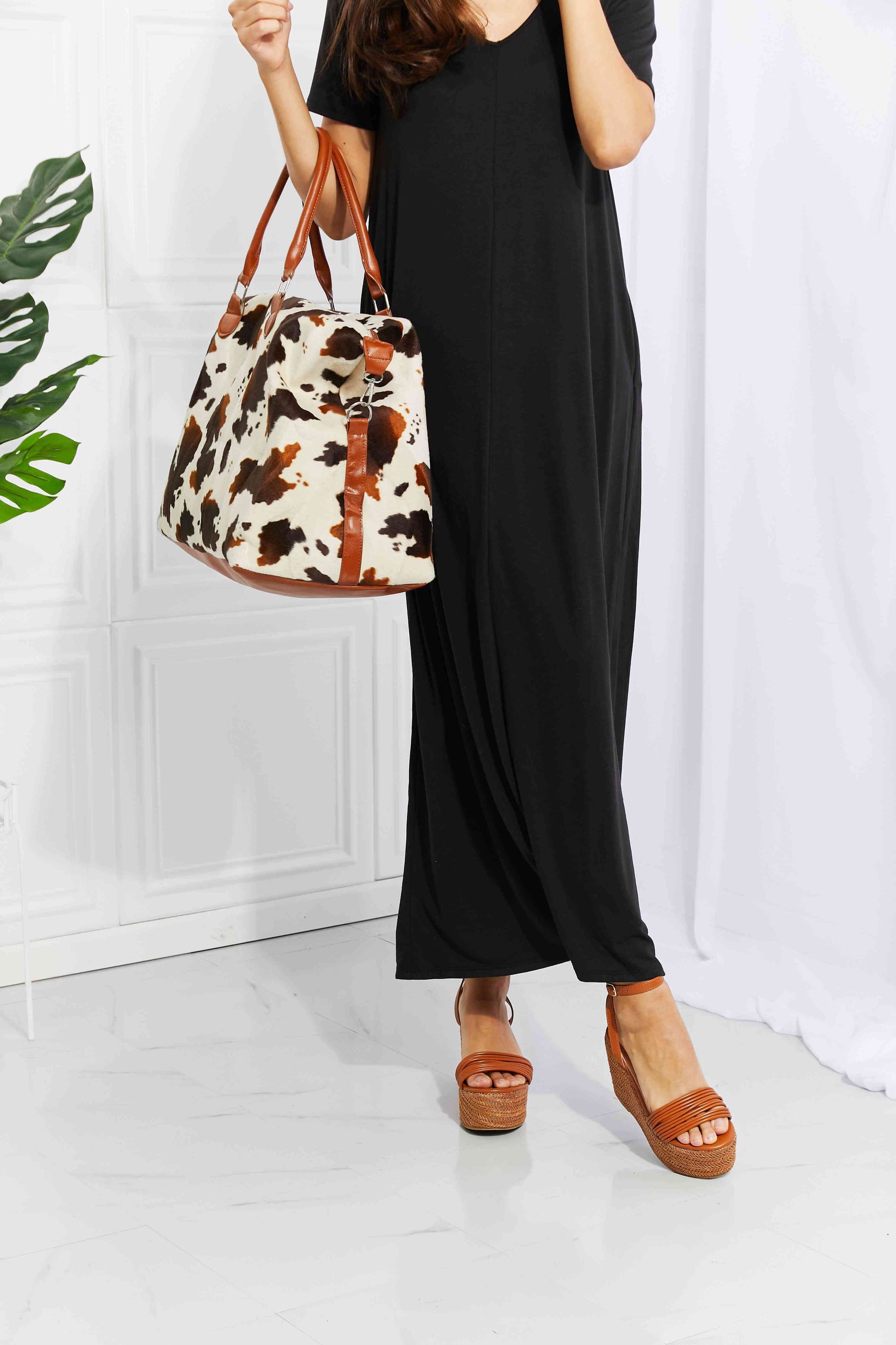 Animal Print Plush Weekender Bag - Munsieur