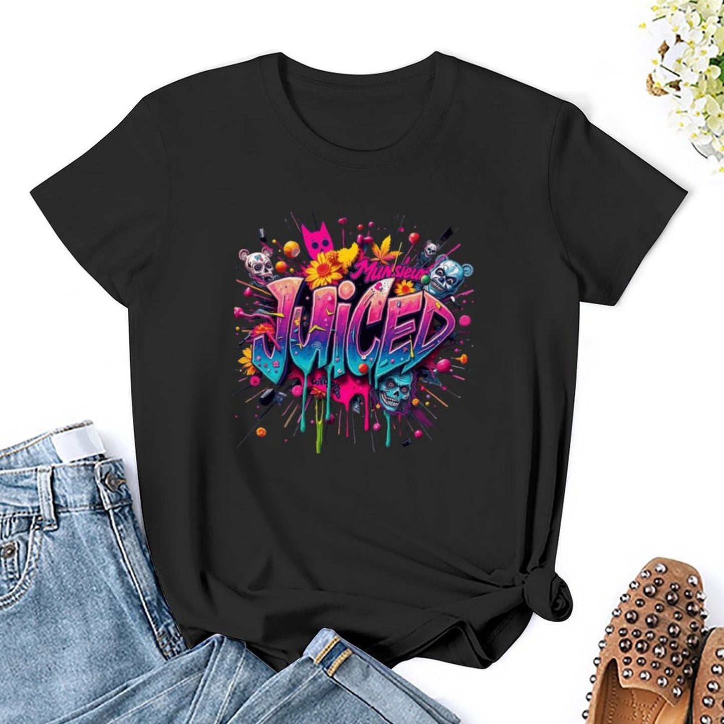 Women's T-shirt Streetwear Design "Juiced" Crown Co. 👑
