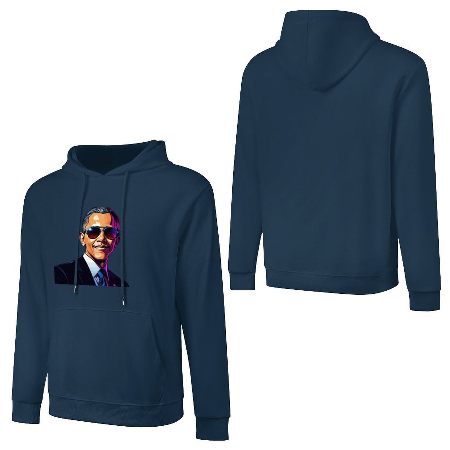 Men's Hoodie "Obama" Crown Co. 👑 Comfortable Cotton Design Streetwear