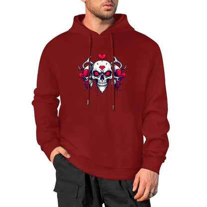 Munsieur Bleeding Royalty: Skull Hoodie for Men - Munsieur