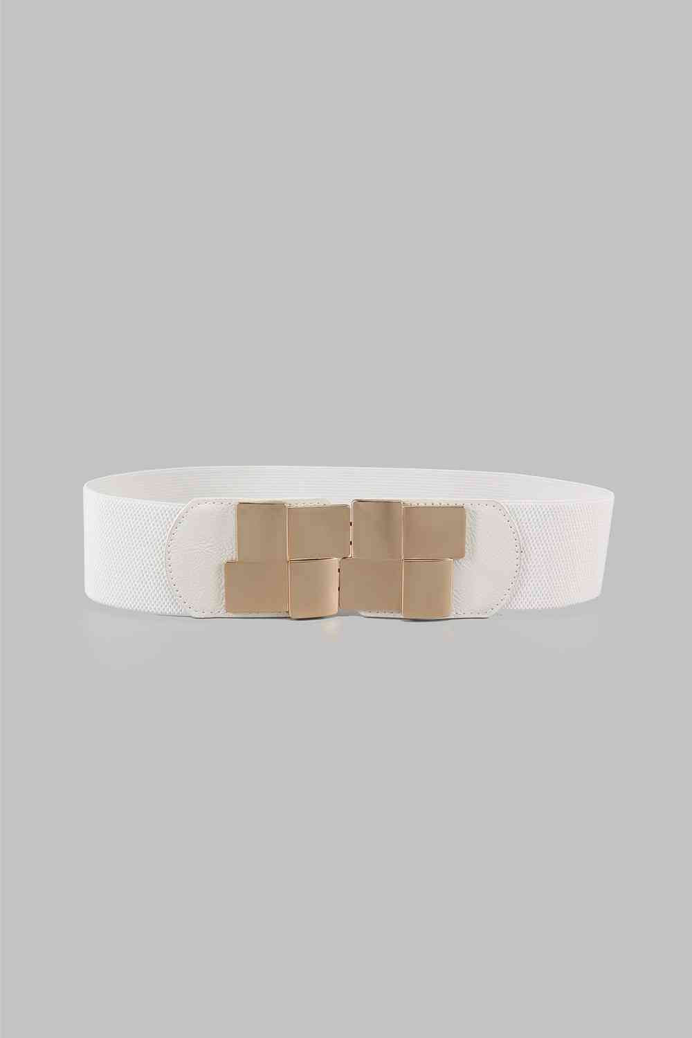 Geometric Buckle Elastic Wide Belt - Munsieur