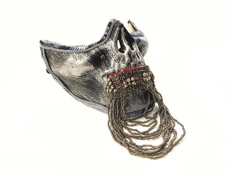 Skull Punk Rivets Performance Mask Halloween Mask Accessories