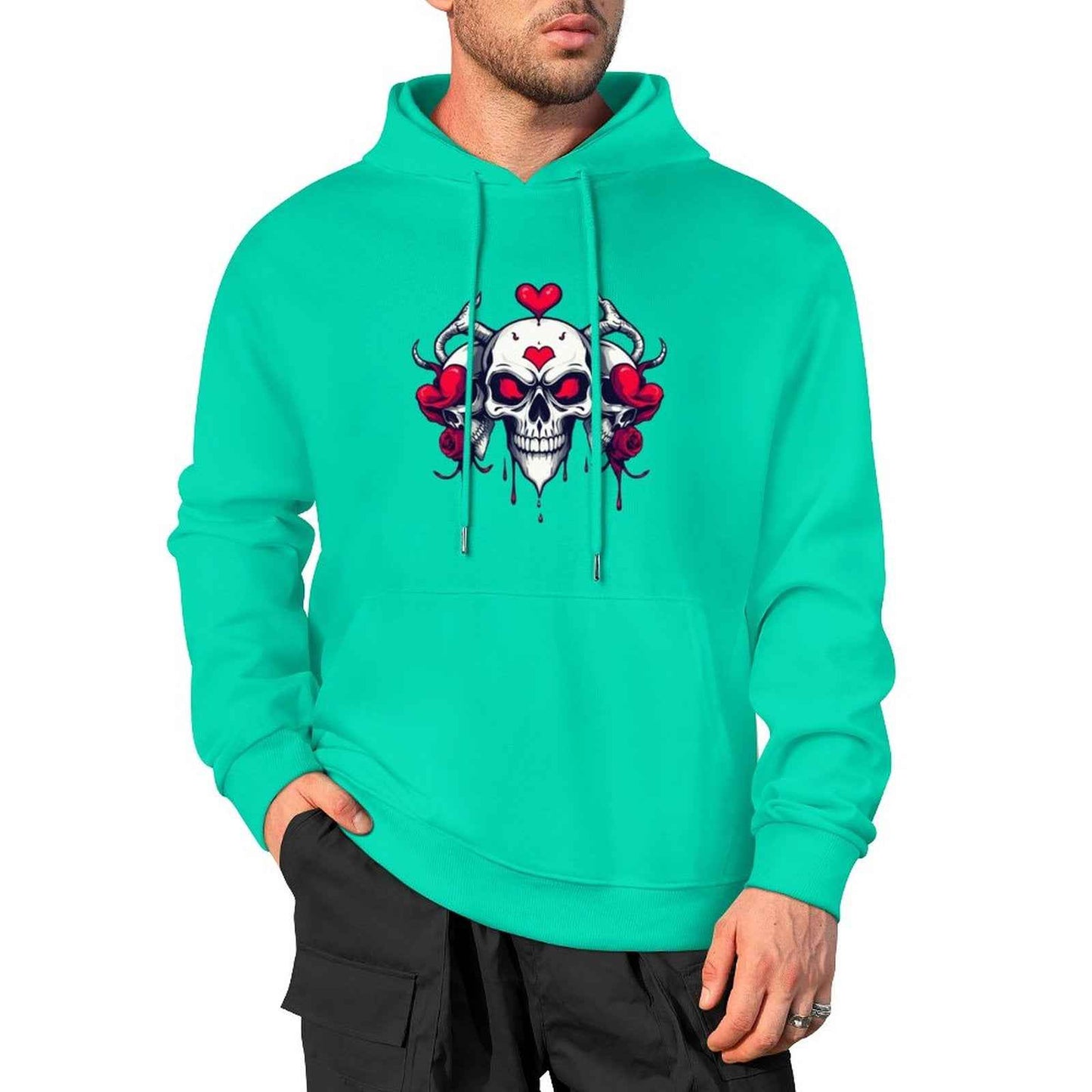 Munsieur Bleeding Royalty: Skull Hoodie for Men - Munsieur