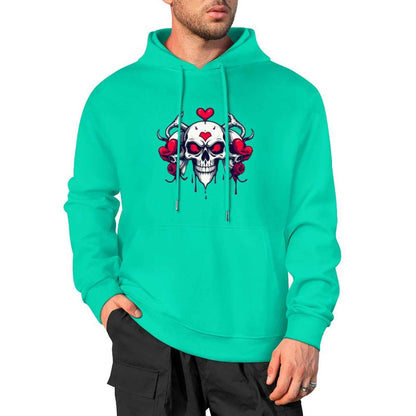 Munsieur Bleeding Royalty: Skull Hoodie for Men - Munsieur