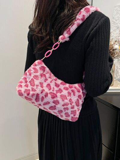 Leopard Fluff Shoulder Bag - Munsieur
