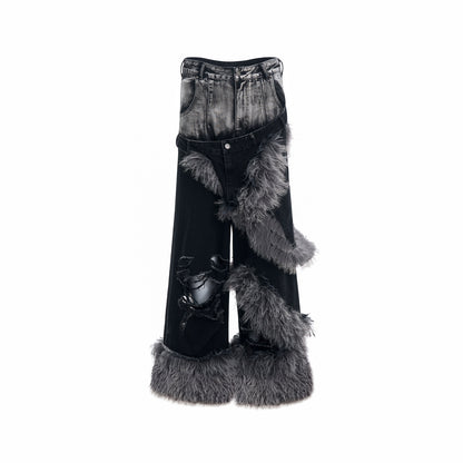 Two-piece Pu Handsome High-grade Pants For Men