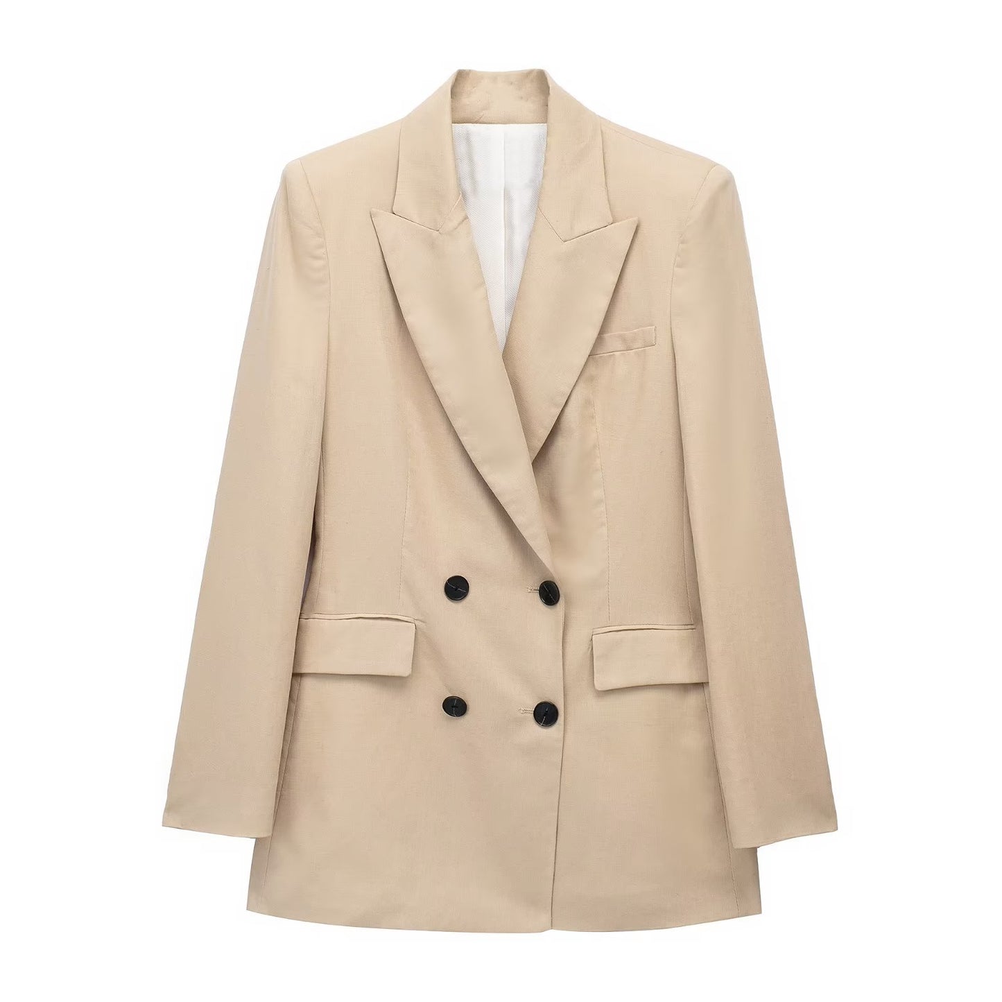 Women's Double Breasted 3pc Jacket + Vest + Straight-leg Suit