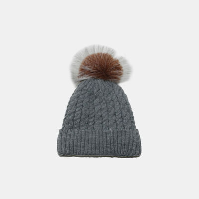 Cable Knit Winter Hat with Pompom - Munsieur