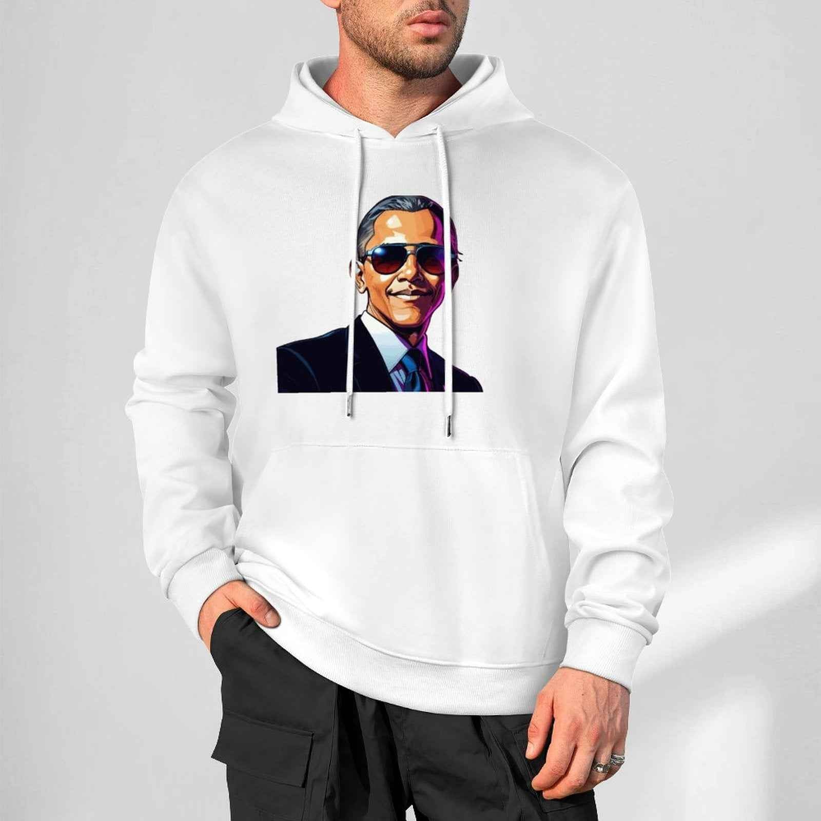 Men's Hoodie "Obama" Crown Co. 👑 Comfortable Cotton Design Streetwear
