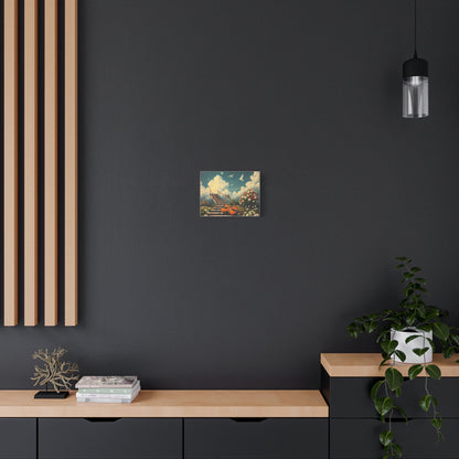 Stretched Canvas Art Print, Musical Scene, Home Decor, Gift for Music Lovers, Wall Art, Unique Artwork