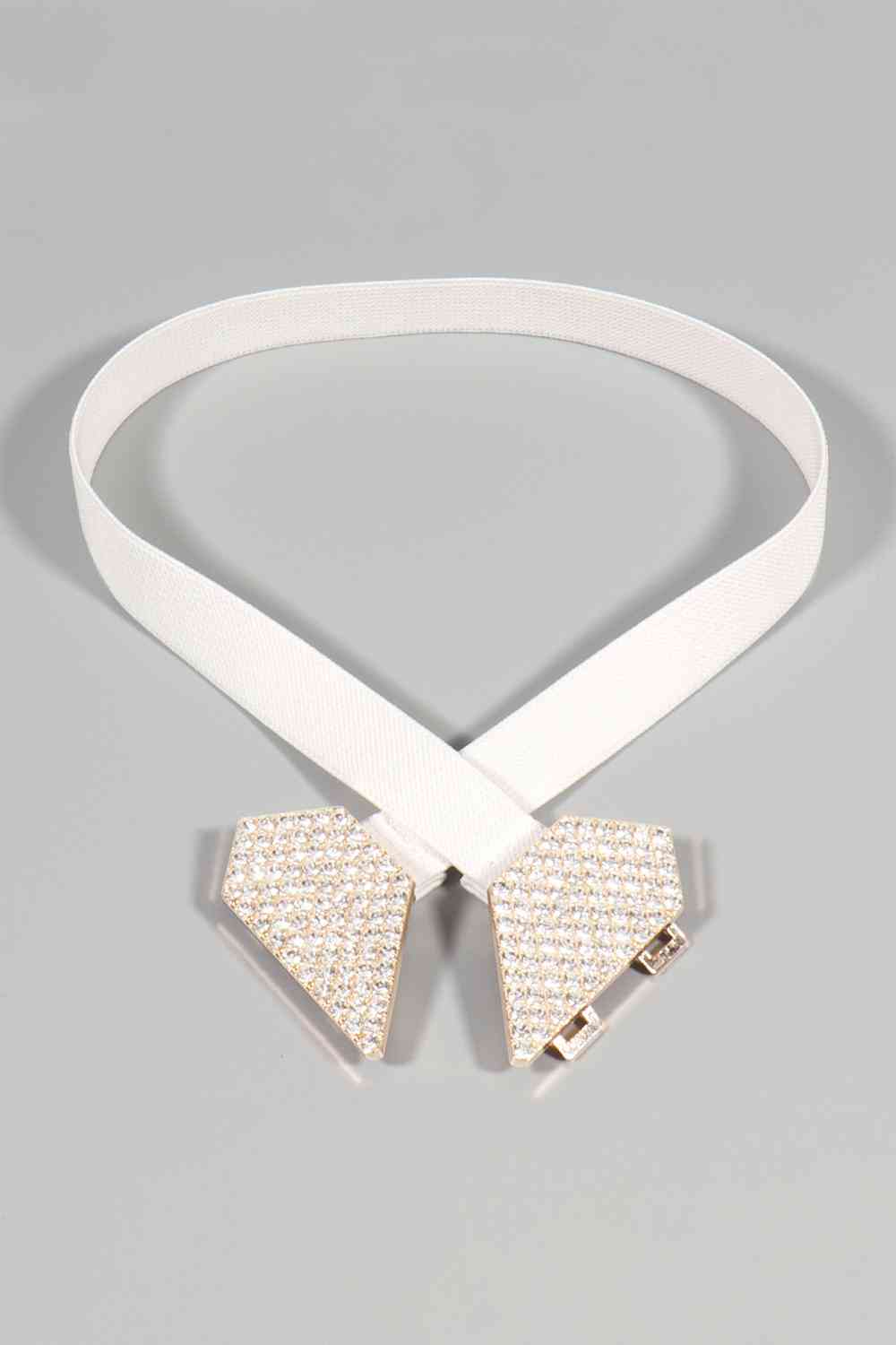 Rhinestone Buckle Elastic Belt - Munsieur