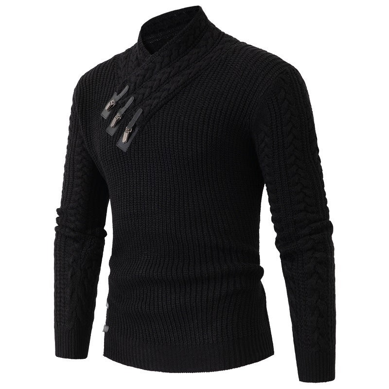 Men's Long-sleeved Knitted Hoodie