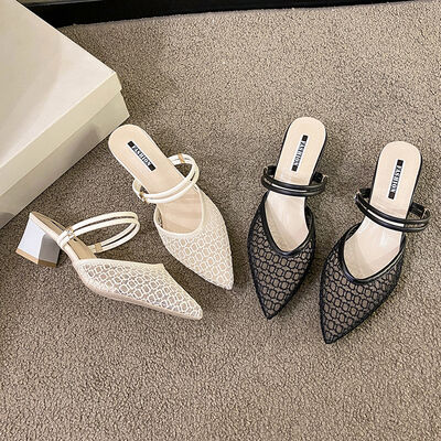 Point Toe Block Heels - Munsieur