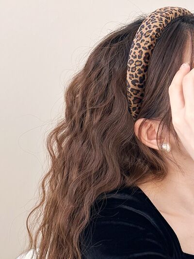 Leopard Polyester Wide Headband - Munsieur