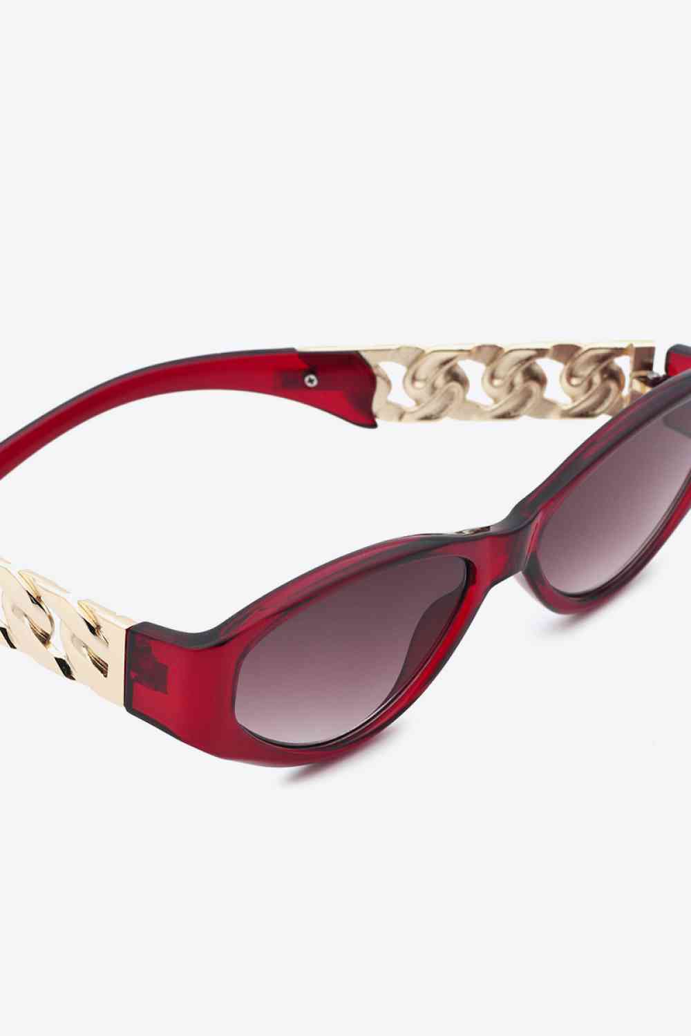 Chain Detail Temple Cat Eye Sunglasses - Munsieur