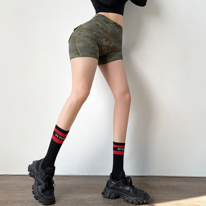 Summer Camouflage Workwear Pocket Fitness Bottoms For Women - Munsieur