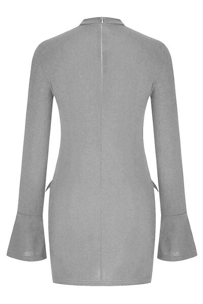 Mock Neck Long Sleeve Mini Dress - Munsieur