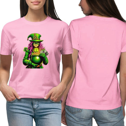 Koleksi Hari St. Patrick T-shirt Wanita "Kimberly" Mafia Leprechaun