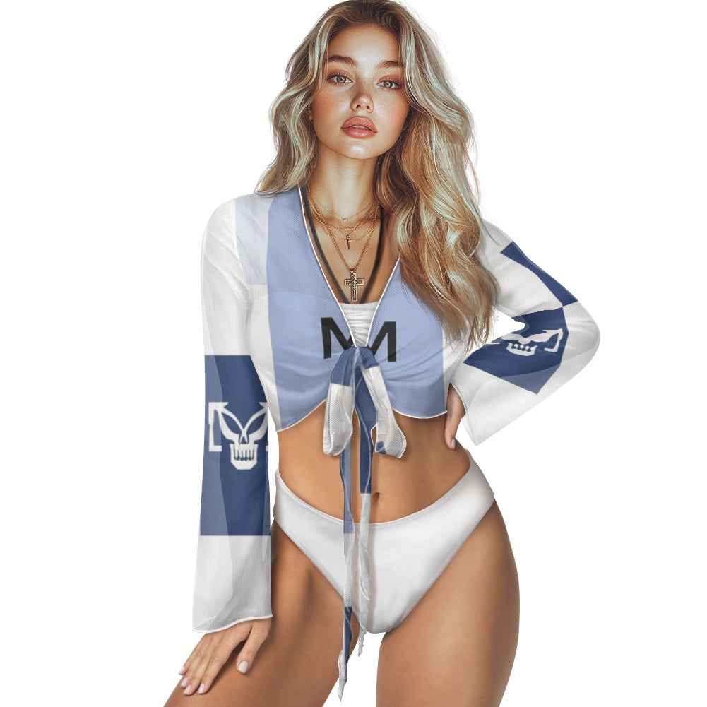 Wear a cardigan over a swimsuit