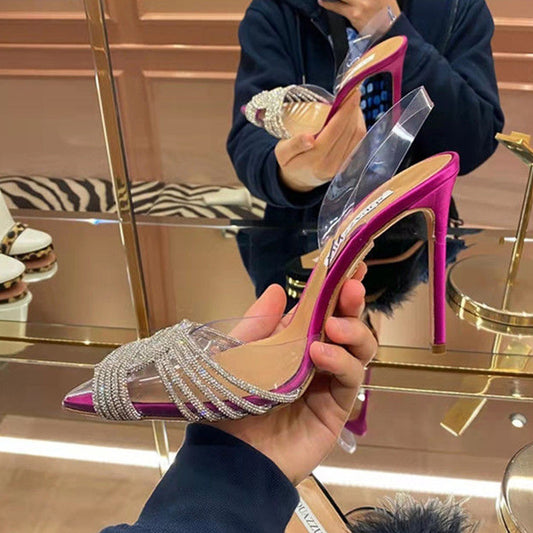 Rhinestone Film Heels European Trend