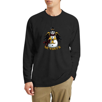 Men's Munsieur Crewneck Long Sleeve Christmas Tee "Atomic Snow"