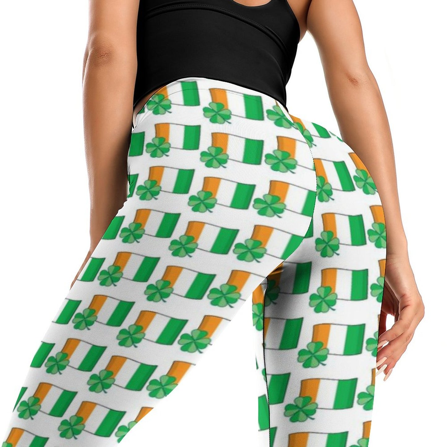 Munsieur St. Patrick's Day Collection Women's Hot Yoga Stretch Leggings