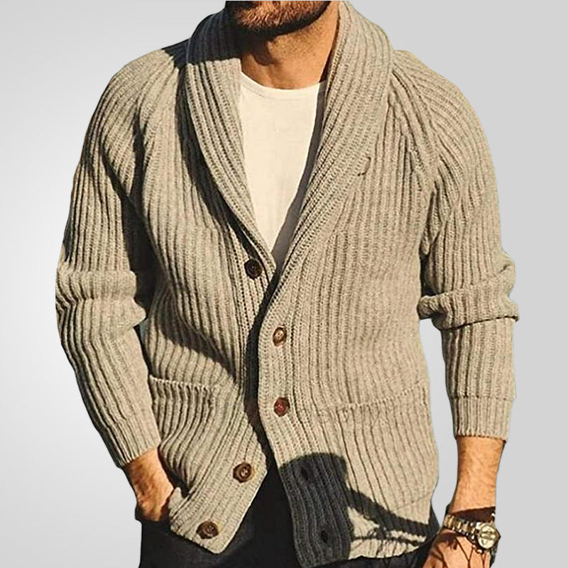 Men's Lapel Knitting Cardigan Hoodie Munsieur Season - Munsieur