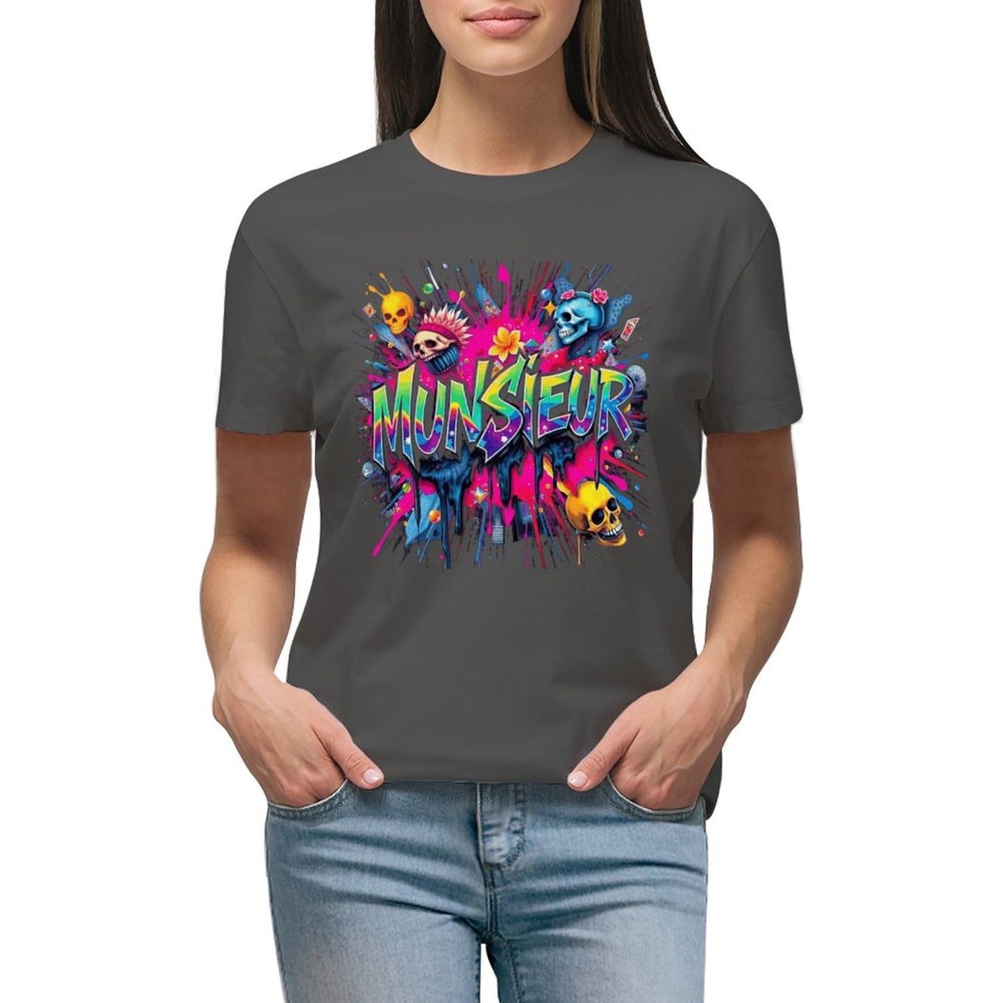Women's Munsieur Brand T-shirt Streetwear Fashion