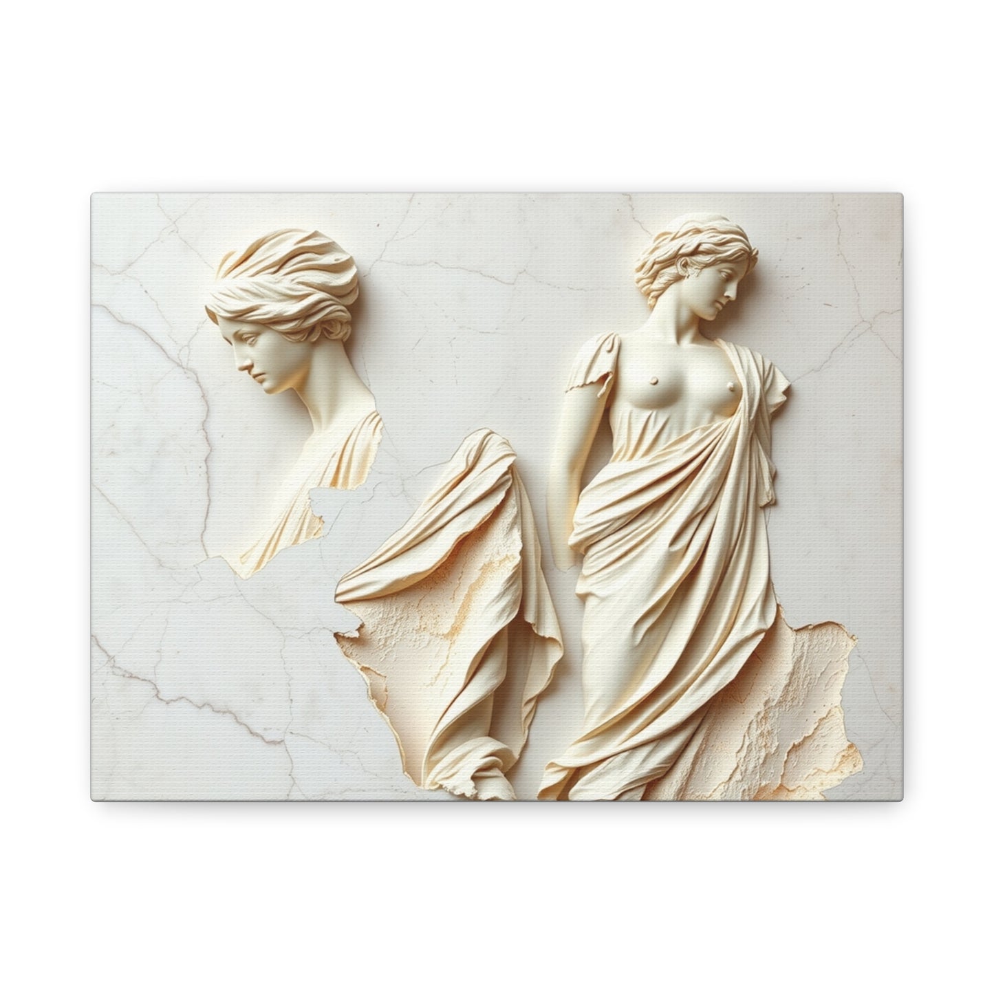 Elegant Marble Art Canvas Print, Wall Decor, Living Room Art, Classic Home Decoration, Gift for Art Lovers