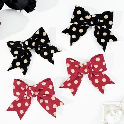 2-Piece Polka Dot Bow Hair Clip - Munsieur
