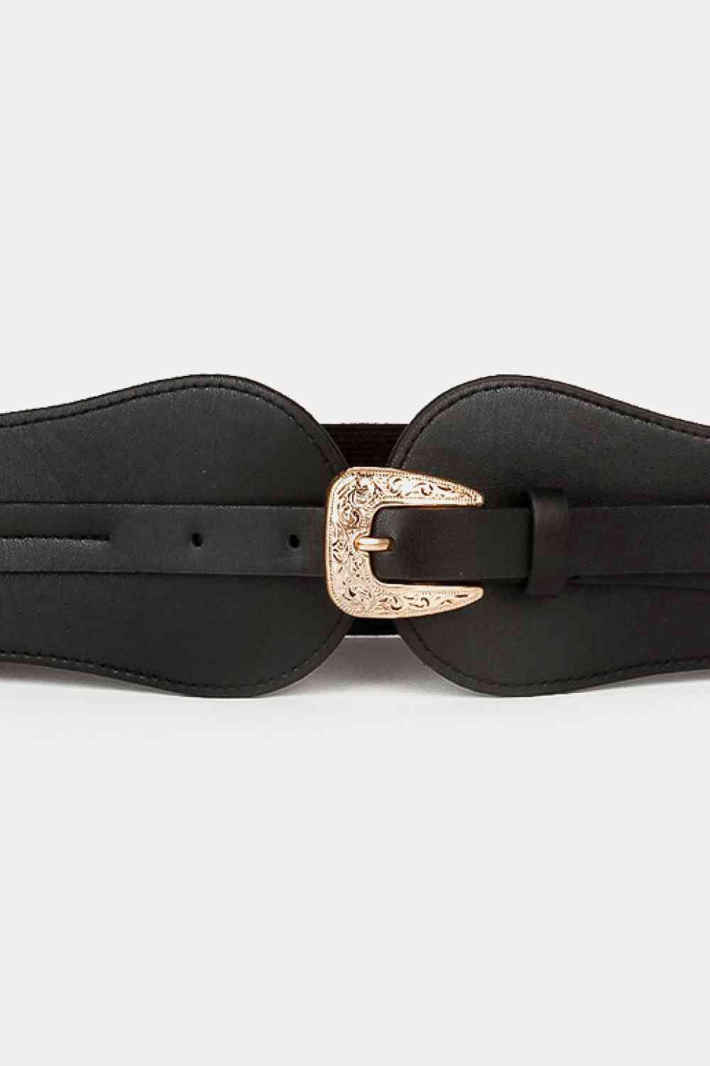 Wide Elastic Belt with Alloy Buckle - Munsieur