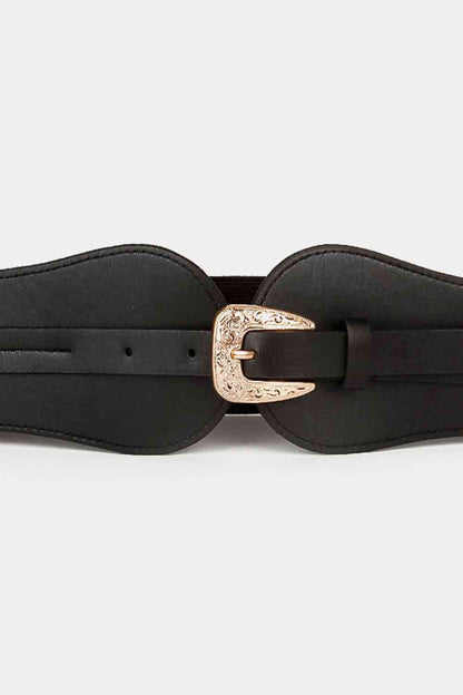 Wide Elastic Belt with Alloy Buckle - Munsieur