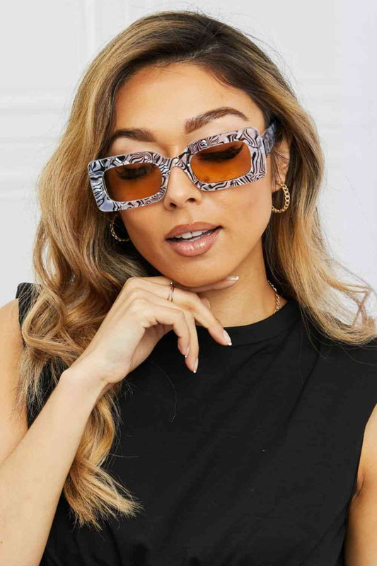 Tortoiseshell Rectangle Polycarbonate Sunglasses - Munsieur