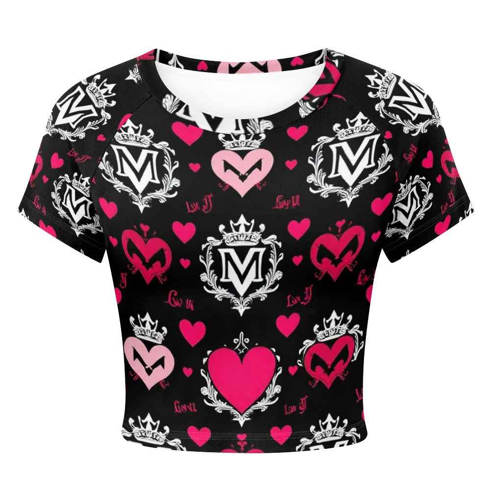 Tight cropped navel-baring T-shirt