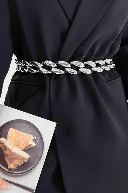 1.2" Width Acrylic Curb Chain Belt - Munsieur
