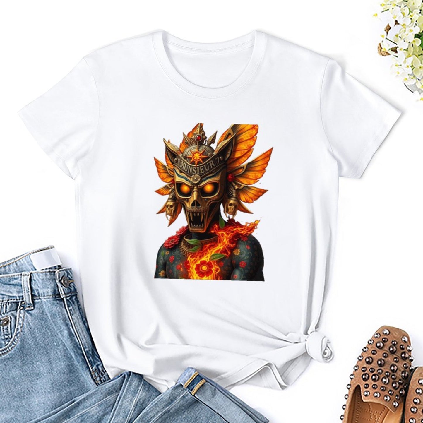 Lost Tribe of Munsieur T-Shirt for Women "Jester" (High Definition & Dual-sided Printing)