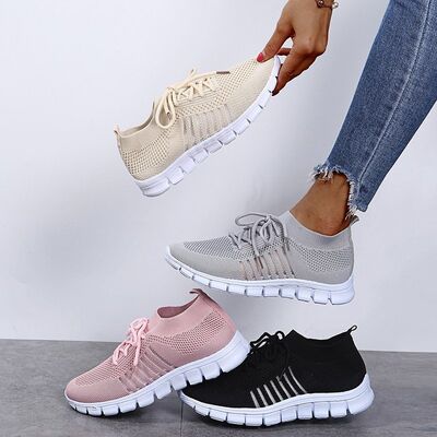Breathable Mesh Lace Up Sneakers - Munsieur