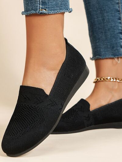 Mesh Round Toe Flat Slip-Ons - Munsieur