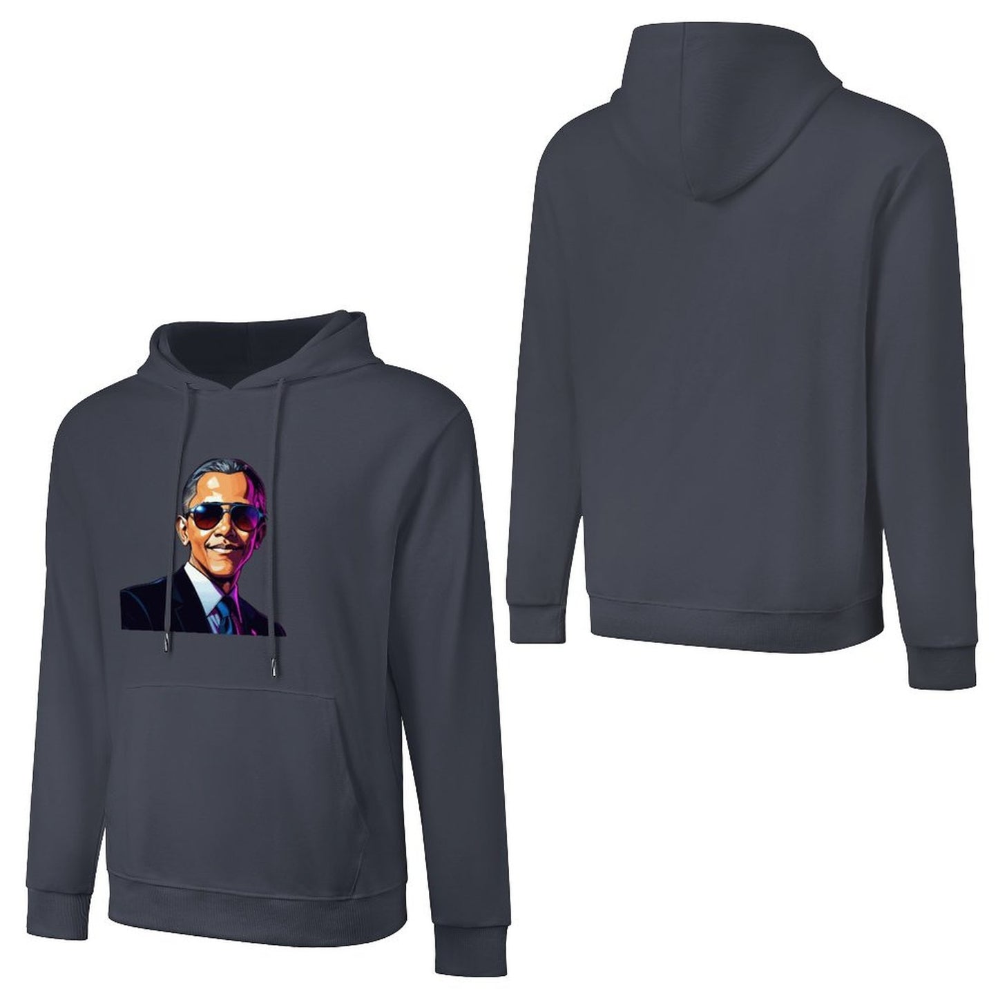 Men's Hoodie "Obama" Crown Co. 👑 Comfortable Cotton Design Streetwear