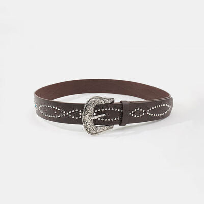 PU Leather Rhinestone Belt - Munsieur