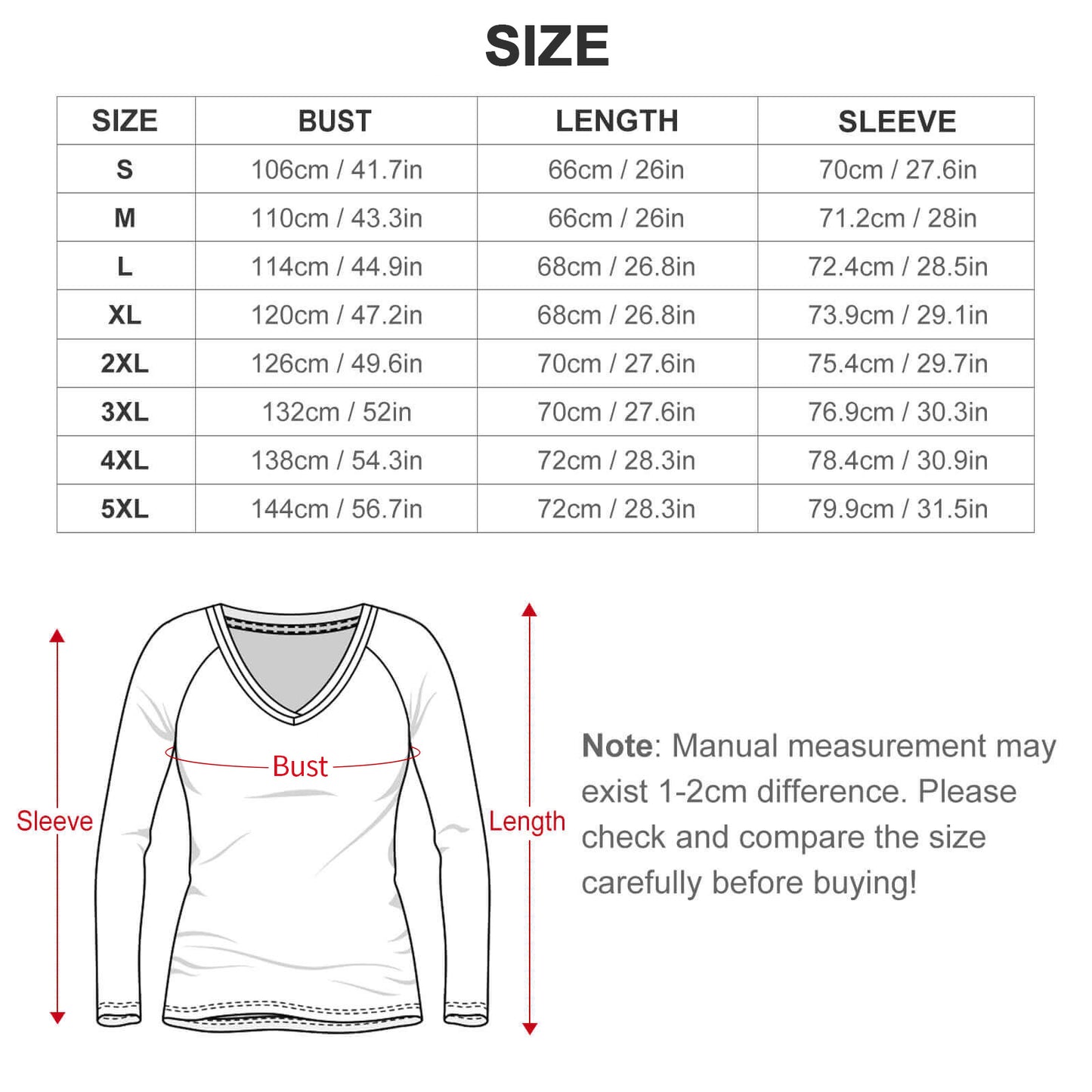 Munsieur Be Bold, Be Chic in Munsieur Premium V-neck Loose Long Sleeve T-shirt Women’s T-Shirts! - Munsieur