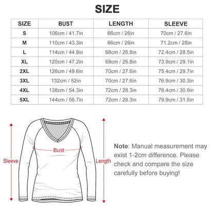 Munsieur Be Bold, Be Chic in Munsieur Premium V-neck Loose Long Sleeve T-shirt Women’s T-Shirts! - Munsieur