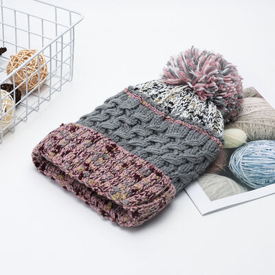Contrast Thermal Hat with Pompom - Munsieur