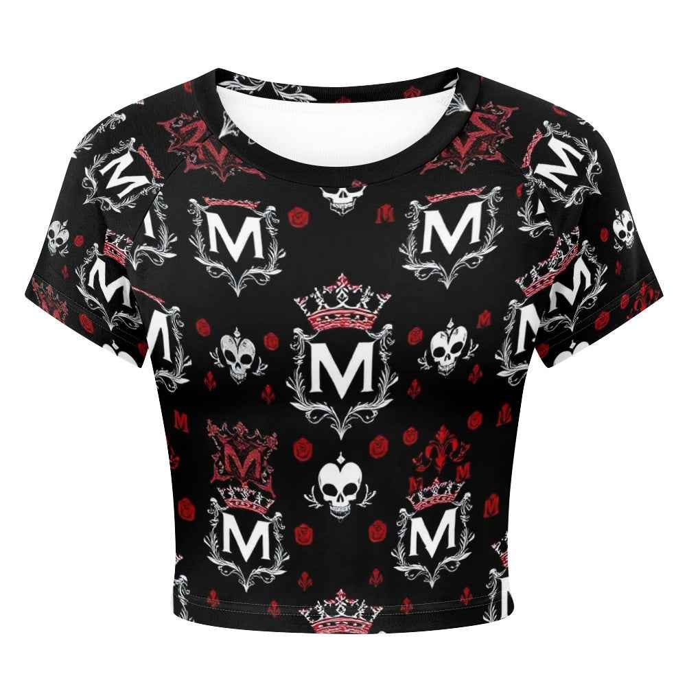 Tight cropped navel-baring T-shirt