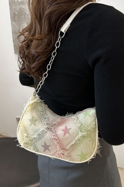 Fringe Star Print Shoulder Bag - Munsieur