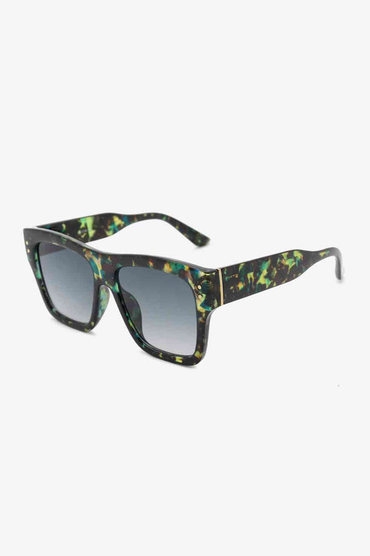 UV400 Patterned Polycarbonate Square Sunglasses - Munsieur