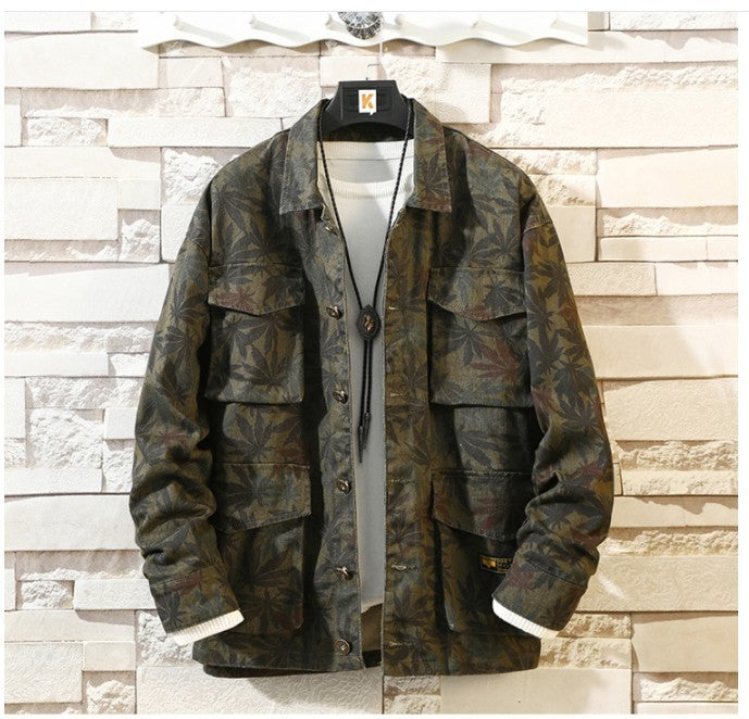 New Mens Camouflage Denim Coat Man Coats Masculine coats Fashion Design