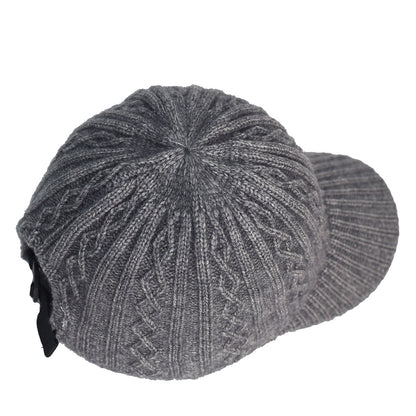 Knitting Wool Baseball Cap Korean Warm Solid Color Light Plate Peaked Hat