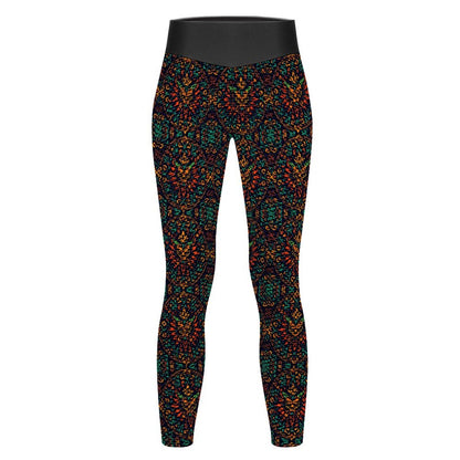 Munsieur Custom Printed Honeycomb Textured Yoga Leggings for Women